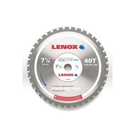 Lenox CIRCULAR SAW BLADES 7 1/4in. X 40 STEEL 21881